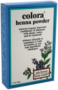 Colora Henna Powder Hair Color Ash Brown 2 Ounce (59ml) (2 Pack)