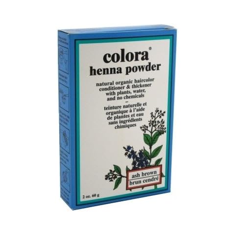 Colora Henna Powder Hair Color Ash Brown 2 Ounce (59ml) (2 Pack) Cover