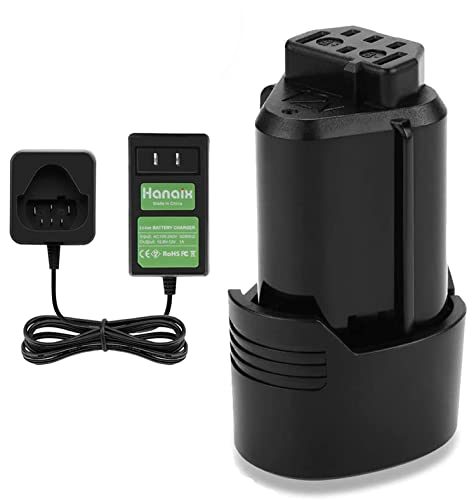 12V Battery and Charger for Ridgid R82007 AC82008 R82009 R82048 R82049 AC82049,130446007, 130446011 2.5Ah Lithium Battery (Battery & Charger Included)