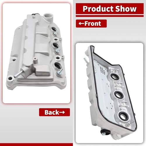 Image of Nakkaa 264-491 Front Cylinder Valve Cover with Gasket 12310-R70-A00 Compatible with Pilot 2009-2015 Odyssey 2008-2017 3.5L Crosstour 2012 Ridgeline 2009-2014