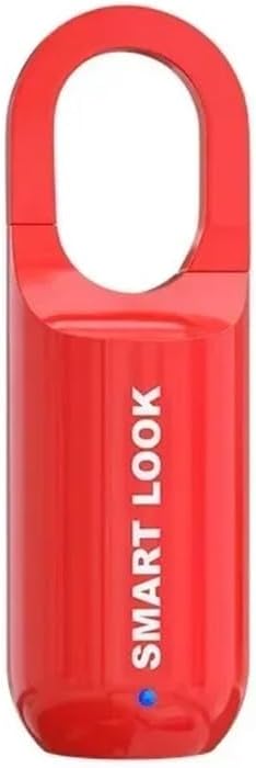 Fingerprint Drawer Fingerprint AntiTheft Security USB Rechargeable Thumbprint Padlock for Luggage Case Thumbprint Lock(Red)