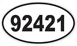 US Decal, Inc. Number 92421 Oval Sticker