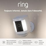 Ring Caméra Spotlight Plus sans fil (Spotlight Cam Plus Battery)| Caméra surveillance extérieure wifi, vidéo HD 1080p, audio bidirectionnel, projecteurs LED | Essai Ring Home gratuit 30 j. - 8