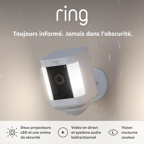 Ring Caméra Spotlight Plus sans fil Spotlight Cam Plus Battery | Caméra surveillance extérieure wifi vidéo HD audio bidirectionnel projecteurs LED | Essai Ring Home gratuit 30 j. - vue 10