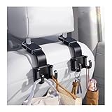 【Schlaufenschnallendesign】: Der Autohaken verfügt über ein Schlaufenschnallenstrukturdesign, schnallt die Kopfstütze doppelt fest, passt perfekt zum Sitz und reduziert das Wackeln bei plötzlichen Bremsen. Dies ist ein unverzichtbarer Rückenlehnenhaken im Auto und sorgt für bessere Stabilität während der Fahrt.