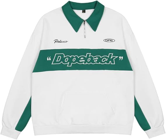 Amazon Vitawaar 英字 刺繍 ワイドカラー トレーナー メンズ カジュアル カラーブロック パッチワーク スウェットシャツ 秋 アメカジ ゆったり 長袖 プルオーバー Sweatshirts トレーナー パーカー 通販