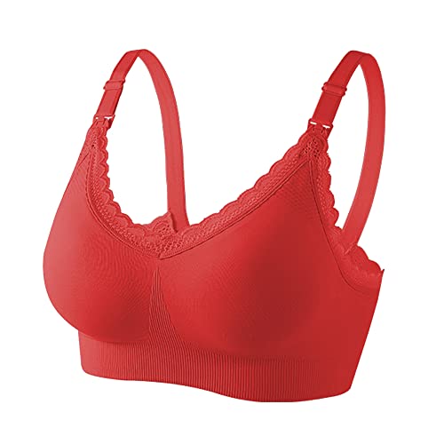 Soutien-gorge d'allaitement rembourré push-up maternité rouge taille XL pour lingerie femme