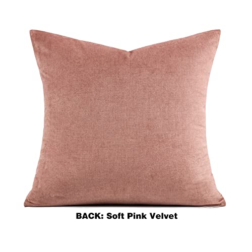 Henomo Blush Pink Throw Pillow Covers 18 X 18 Inch Pack Of 2  Pillowcases Cushion Covers For Couch Bedroom Sofa Cofferoom For Couch Bedroom Car (Pink 2) #TOP3