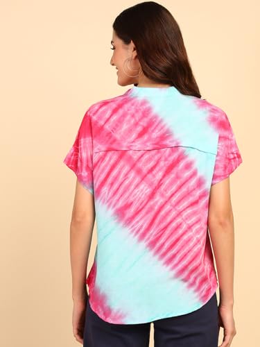 Image of Maaesa Hand Dyed Rayon Top for Women