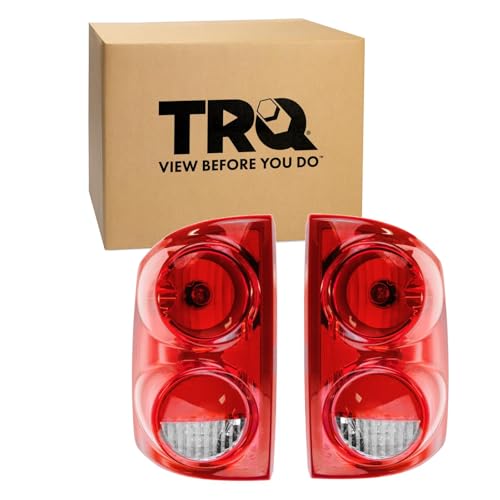 TRQ Rear Tail Lights Set Driver & Passenger Side Compatible with 2005-2010 Dodge Dakota 2011 Ram CH2818104 CH2819104 by TRQ - Used condition - US$75.26