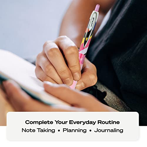 207 Designer Retractable Gel Pens, Artistic Abstract, Medium Point (0.7Mm), Assorted Ink, 5 Count #TOP4