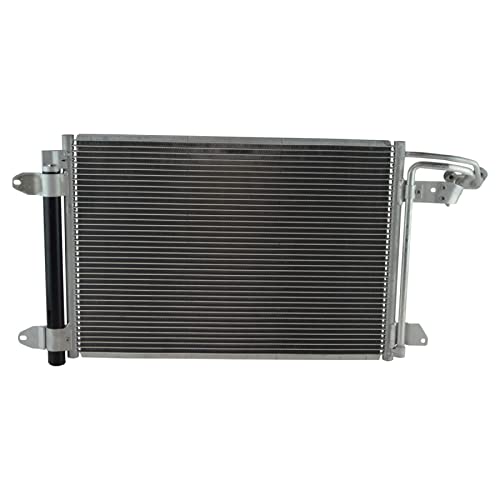 Image of TRQ A /C Condenser & Receiver Drier Assembly for 06-13 Audi A3 06-13 A3 Quattro 08-09 TT 08-15 TT Quattro 07-16 VW Eos 10-14 Golf 06-14 GTI 06-14 Jetta 08 R32 06-09 Rabbit