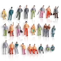 KAHZOR 50 Stück Mini Figuren Menschen, 1:75 Kleine Figuren Menschen, H-25Mm Für Bauen Mini Figuren Menschen Museum, Modelleisenbahn Zubehör, Miniatur Menschen Figuren, Puppen Action Figuren