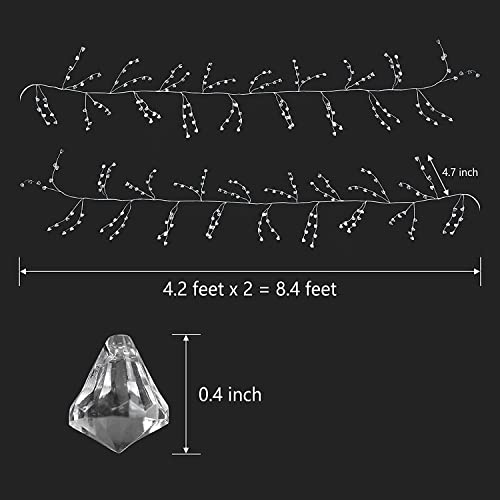 Crystal Diamond Ice Wire Garland Steel Wire Clear Acrylic Crystal Garland Bead Tree Garland For Christmas Wedding Party Decoration #TOP2