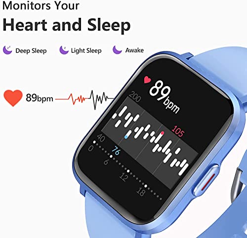 Kalinco Smart Watch For Android Phones Ios, Swim Watch With Heart Rate Monitor Pedometer Calorie Counter, 5Atm Waterproof Fitness Tracker With Sleep Monitor Compass, Smartwatch For Men Women #TOP4