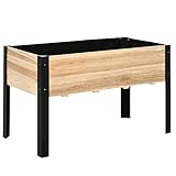 KOMFORTABLE HÖHE: Mit einer Höhe von 44 cm ermöglicht dieser Blumenkasten die Gartenarbeit in einer bequemen Höhe. Sie müssen sich nie mehr bücken; um Ihre Blumen, Pflanzen und Gemüse zu pflegen.