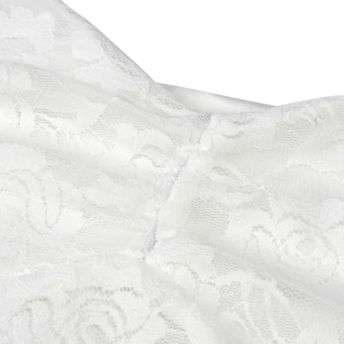 Image of PORRCEY Women's Sexy Rhinestone Lace Sheer Mesh Formal Evening Dress