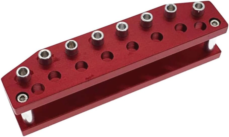 IMIKEYA Aluminum Screwdriver Holder Base Organizer with 8 Ports and Lightweight Design for Watch Repair Storage Box with Tweezers and Welding Accessories