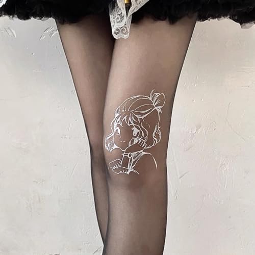 Image of Ulalaza Sparkle Hollow Out Letter Nude Colorful Rhinestone Hot Drilling Fishnet Pantyhose Tights for women Luminous