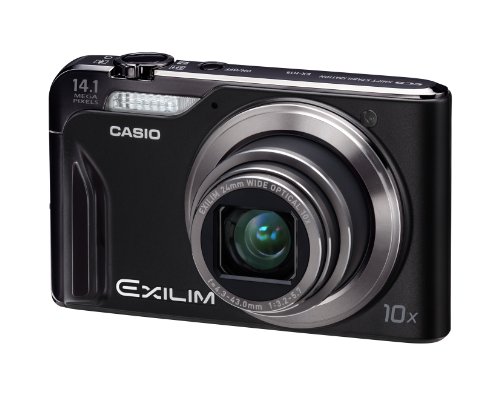 Casio Exilim EX-H15 Digitalkamera (14 Megapixel, 10-fach opt. Zoom, 7,6 cm Display, Akku für bis zu 1.000 Fotos, bildstabilisiert) schwarz