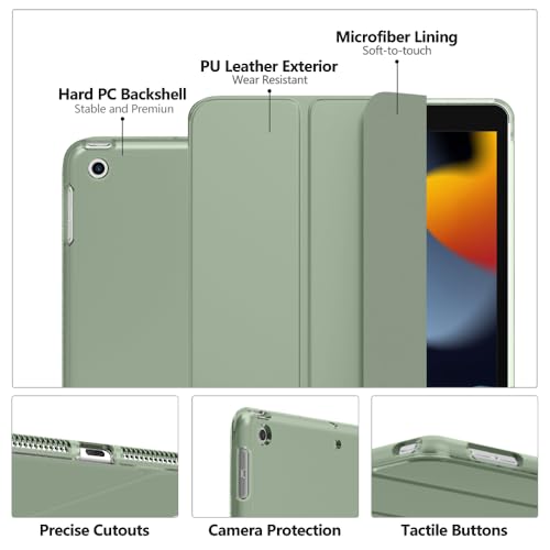 Image of Moko Smart Case for iPad 9th / 8th / 7th Generation Case 10.2 Inch,Sage Green