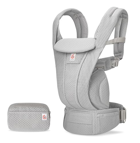 Ergobaby Omni Deluxe   Portabebés todo en uno para recién nacidos desde el nacimiento hasta 20 kg, ergonómico de malla de 4 posiciones, sistema de viaje, color gris perla