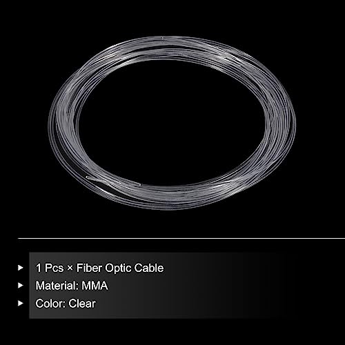 Image of MECCANIXITY PMMA Fiber Optic Light Side Glow Cable, 1.5mmx6m LED Transparent for Hotels, KTV, DIY Art, Home Decoration