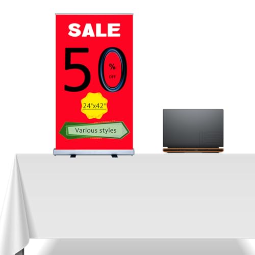 Tiger-Hoo Heavy-Duty Retractable Banner Stand 24