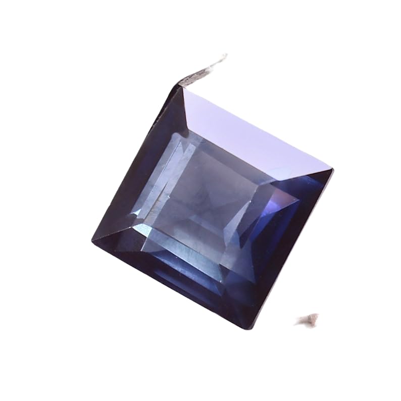 Saphir bleu de forme Asscher taillée en vrac d'exception pour bague et bijoux