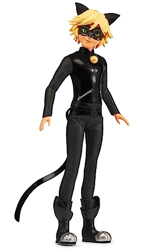 Bandai – Miraculous Ladybug – Mannequin Puppe 26 cm – Cat Noir – Offizielle Miraculous Lizenz – Gelenkige Cat Noir Vinylkostüm Puppe… – Ansicht 4