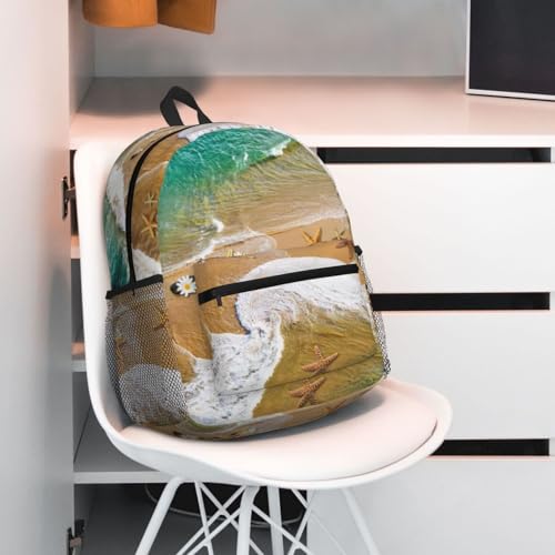 Sac à dos voyage étoiles de mer noir One Size polyvalent