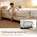 Bed Rail for Toddlers, 59in Folding Toddler Bed Rail Guard with Reinforced Anchor System & Sturdy Metal Frame, Portable Bed Railing for Baby Fits Crib,Twin, Queen & King Bed, Breathable Mesh
