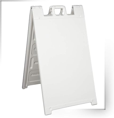 Miniatura 2 de Cartel Plasticade plegable y portátil, en forma de A, cartel para el pavimento, de 89cm x 91cm.