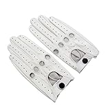 YCX Damen Autohandschuhe Lederhandschuhe Unliniert,Die Neue Weibliche Lokomotive, Die Vollfinger-Sporthandschuh Aus Leder Aus Schaffell Fährt,Weiß,S