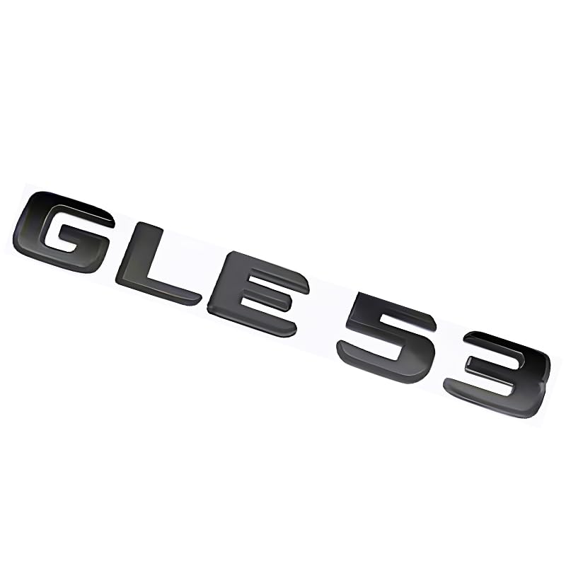 Image of GLE53 Emblem Decal Car Numbers Letters Decal Plating Badge 3D Metal Style Fit for GLE53 Car Model Black