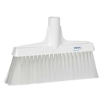 Vikan 31045 Fine Sweep Floor Broom Head, Polypropylene Block, 10-1/4" Polyester Bristle, White