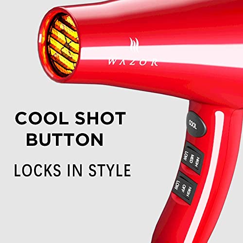 Ceramic Infrared Lightweight Hair Dryer With Diffuser, 1875W Professional Grade Ionic Blow Dryer Quite Hairdryer Dc Motor, 2 Speeds And 3 Heat Settings, Cool Button, Concentrator, Comb #TOP3