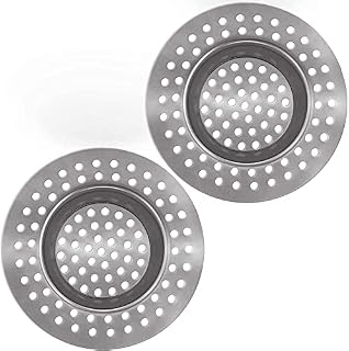 2 pcs Stainless Steel Kitchen Sink Strainer Plug, Standard Strainer Drain Protector for Bathroom/Kitchen, Hair Catcher for Bathtub/Shower 3 inches 7.5 cm Bathroom Strainer, 7.5cm, 001