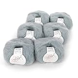Leichte und flauschige Strickwolle - wird gern verwendet für leichte Pullover, Jacken, Schals und Tücher