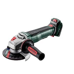 Metabo 18V Cordless 4-1/2-Inch / 5-Inch Grinder | Tool Only – No Battery | Variable Speed | Brushless | Safety Features: Mechanical Safety Clutch, Brake, Paddle Switch | WVPB 18 LT BL 11-125 Quick