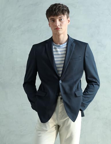 Image of Arrow Men's Zero Calorie Slim Fit Textured Blazer