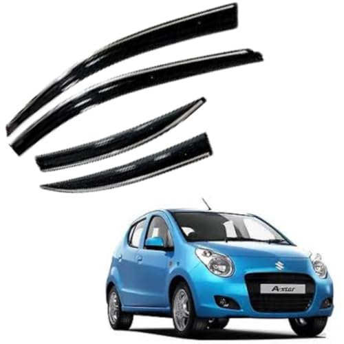 Image of CAR SAAZ Chrome Line Door Visor for Astar (2008-2014)(Set of 4Pcs) | Rain Guard | Wind Deflector