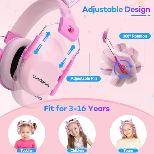 Noise Cancelling Headphones for Kids, Kids Ear Protection 28dB SNR Noise Reduction Ear Muffs for 3-16 Years Toddler/Children, Noise Cancelling Headphones Hearing Protection For Fireworks/Monster Truck - Image 5