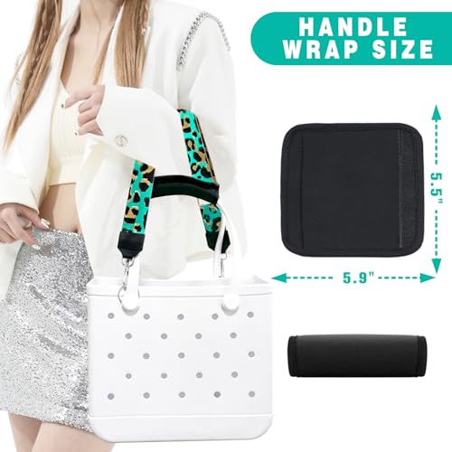 Image of Strap Wrap for Bogg Bag, Accessory for Bagg Bag, With Adjustable Shoulder Leopard Print Crossbody Strap
