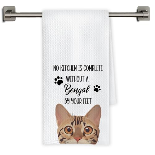 Chicimln Funny Bengal Cat Kitchen Towels 16x24
