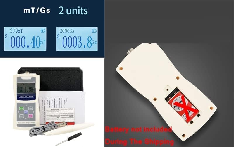 Medidor Gauss Digital Tesla ZMST-5 Fluxómetro Magnético miniatura 6