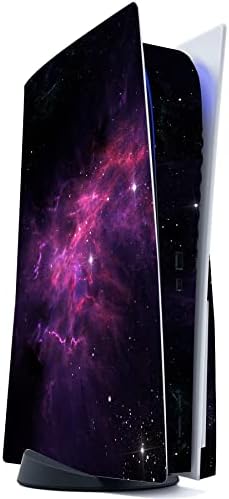 PlayVital for ps5 Skin - Disc Edition Full Set Vinyl Decal Sticker, Cover Skin Accessories for ps5 Controller & Charging Station & Headset & Media Remote - Purple Nebula - 2