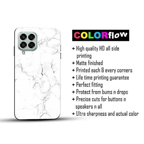 Image of COLORflow Back Cover Compatible with Samsung Galaxy M12 / A12 / F12 | Beautiful White Marble | Designer Printed Hard CASE Bumper Back Cover Compatible with Samsung M12 / A12 / F12