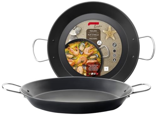 levitantes Paellera de acero, diámetro 28 cm, ideal para preparar paellas y arroces en casa o al aire libre.