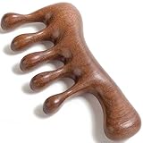 Moreinday Loc Comb, Loc Comb for Sisterlocks, Wooden Scalp Massager for Scalp Gua Sha - Sandalwood